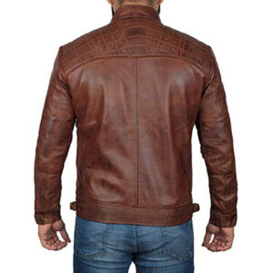 Genuine Leather Biker Jacket for Men